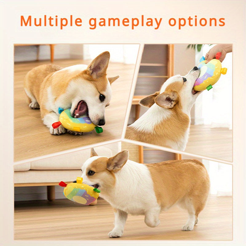 Pet Cartoon Plush Bite Resistant Flying Disc Training Toy