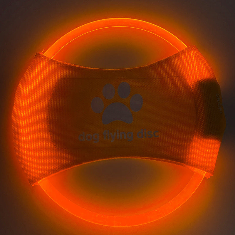 Pet LED Glowing Flying Disc Interactive Training Toy